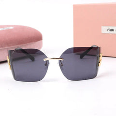 Fashion Rimless Dark Lenses Sunglasses
