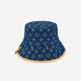 Denim Casual Monogram Bucket Hat