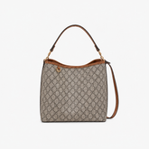 Leather GG Monogram Shoulder Bag