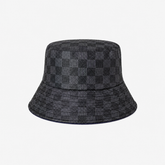 Check Canvas Travel Bucket Hat