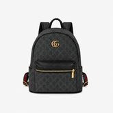 Black Denim GG Pattern Backpack