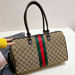 Brown Canvas GG Monogram Tote Bag