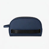 Navy Blue Leather Mini Cosmetic Bag