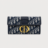 Blue Canvas CD Clutch Wallet