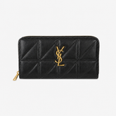 Black Quilted Leather YL Wallet