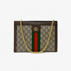 Classic GG Stripe Leather Shoulder Bag