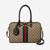 Brown Canvas GG Monogram Tote Bag