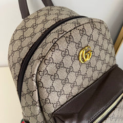 Brown Canvas Monogram GG Casual Backpack