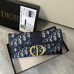 Blue Canvas CD Clutch Wallet