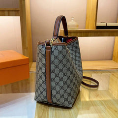 Leather GG Monogram Shoulder Bag