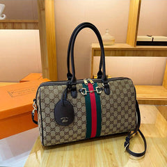 Brown Canvas GG Monogram Tote Bag