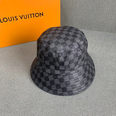 Check Canvas Travel Bucket Hat