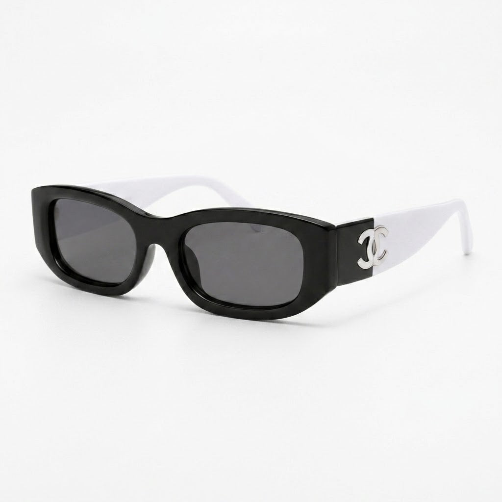 Slim Frame CC  Contrast White Arms Sunglasses