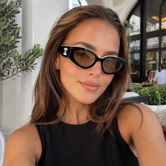 Vintage Sporty CC  Wide Temples Sunglasses