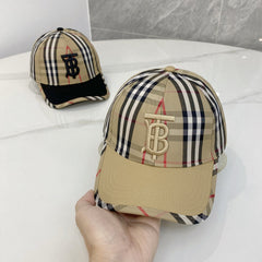 Brown Check Baseball Cap