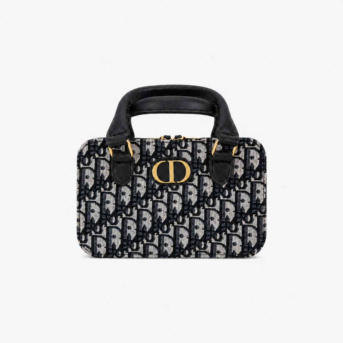 Vintage Black Canvas CD Crossbody Bag
