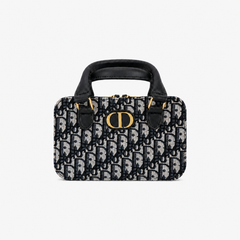 Vintage Black Canvas CD Crossbody Bag