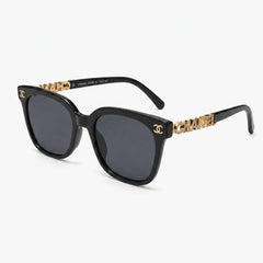 Fashion Black CC with Gold Detai Sunglasses