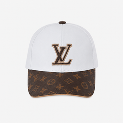 White Brown Casual Baseball Hat