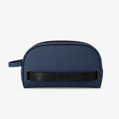 Navy Blue Leather  Mini Cosmetic Bag