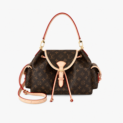 Leather Monogram Shoulder Bag