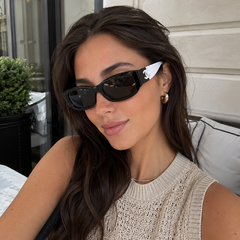 Slim Frame CC  Contrast White Arms Sunglasses
