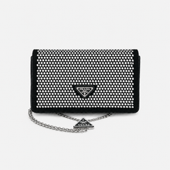 Crystal Embellished PR Mini Chain Bag