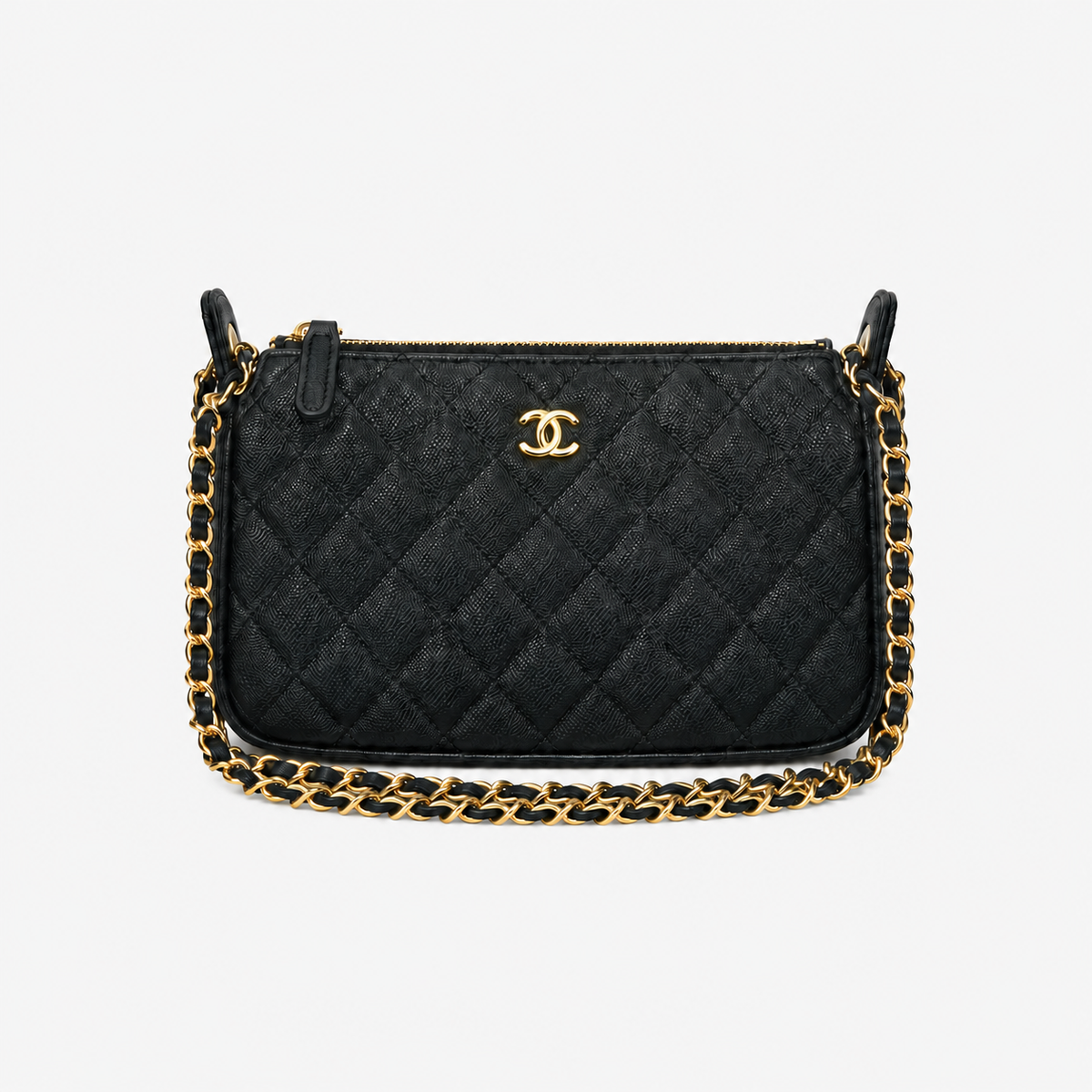 Black CC Leather Mini Crossbody Bag