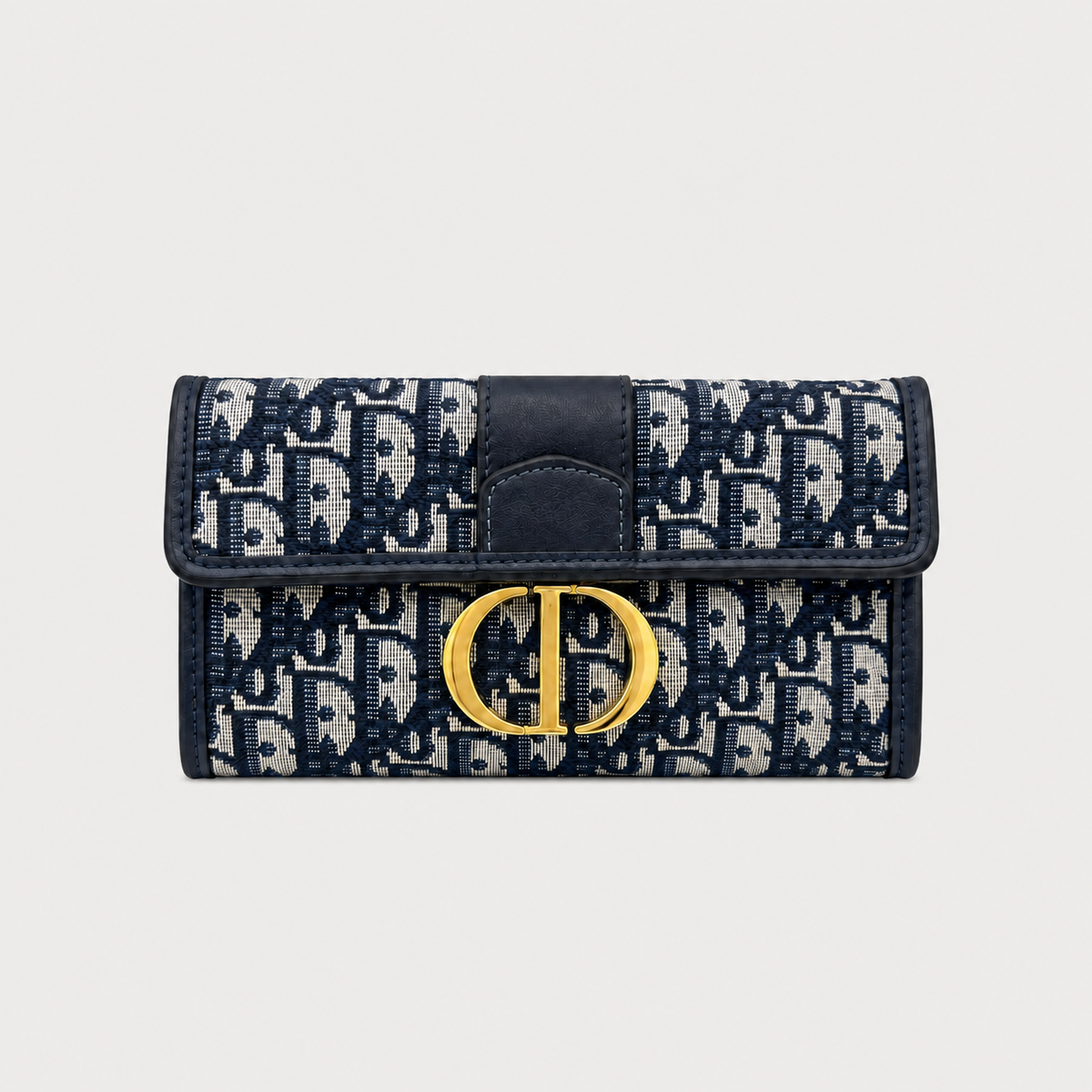 Blue Canvas CD Clutch Wallet