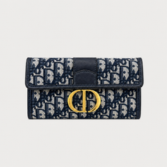 Blue Canvas CD Clutch Wallet