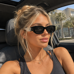 Slim Frame CC  Contrast White Arms Sunglasses