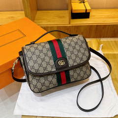 Brown Leather GG  Crossbody Bag