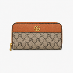 Leather GG  Long Zip Wallet