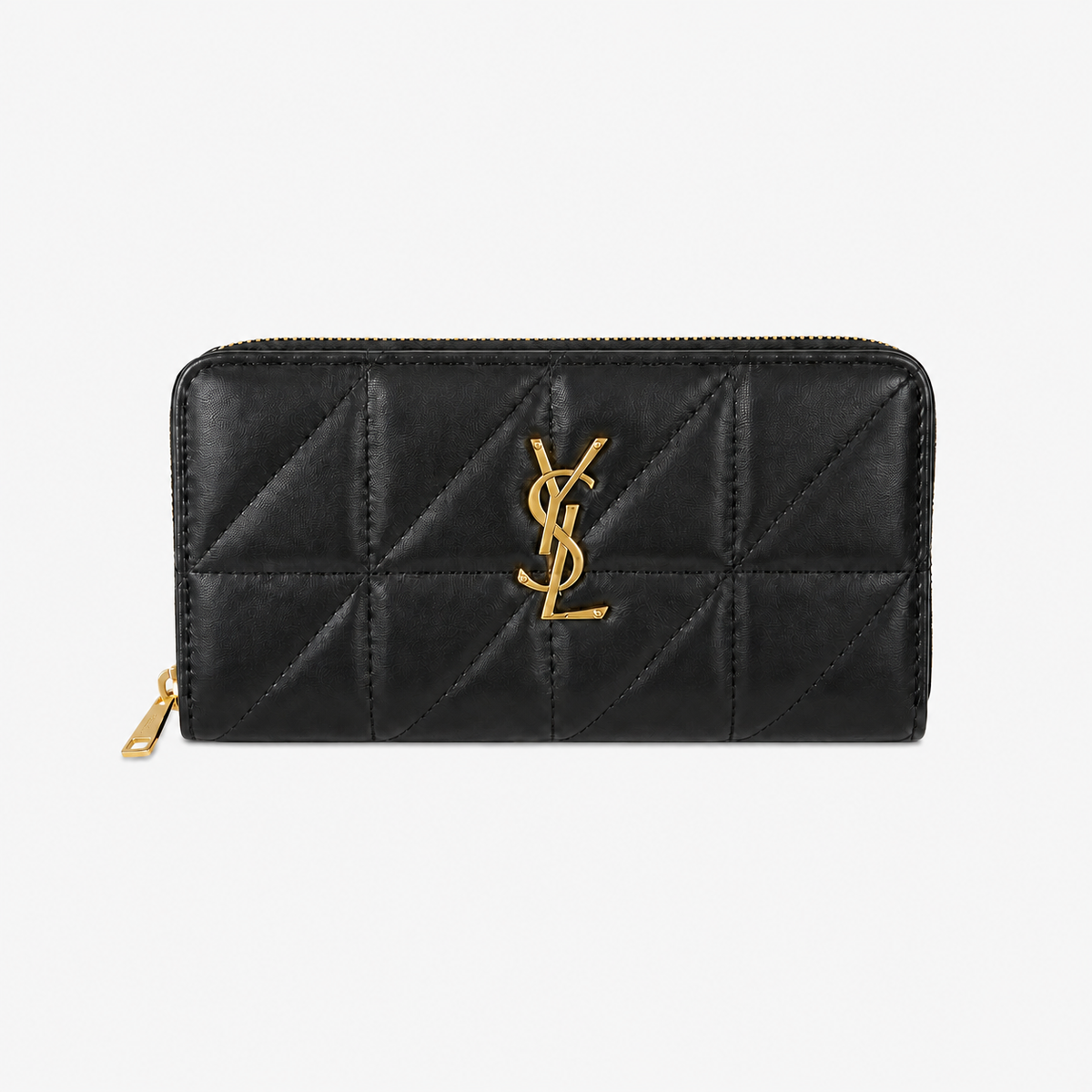 Black Quilted  Leather YL  Wallet