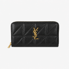Black Quilted  Leather YL  Wallet