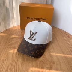 White Brown Casual Baseball Hat