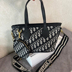 Elegant Soft Denim Tote Shoulder Bag