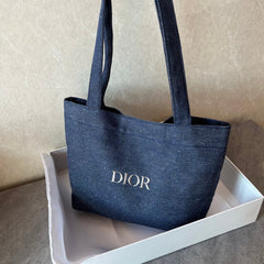 Navy Denim  Tote Bag