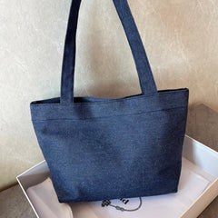 Navy Denim  Tote Bag