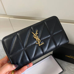 Black Quilted  Leather YL  Wallet
