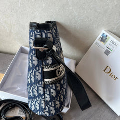 Vintage Blue Canvas Tote Bag Set