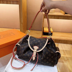 Leather Monogram Shoulder Bag
