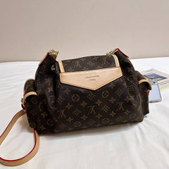 Leather Monogram Shoulder Bag