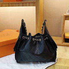 Black Leather CC  Bucket Bag