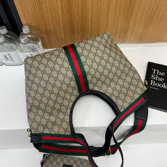 Canvas GG Tote Bag with Mini Pouch
