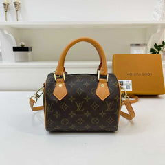Brown Top Handle Bag