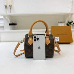 Brown Top Handle Bag