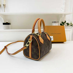 Brown Top Handle Bag